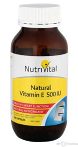 NutriVital Vitamin E - 500IU - 100 Capsules
